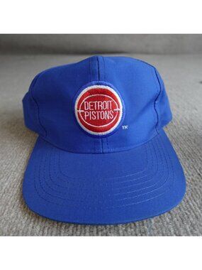 Detroit Pistons Hat Blue Embroidered Snapback Cotton NBA